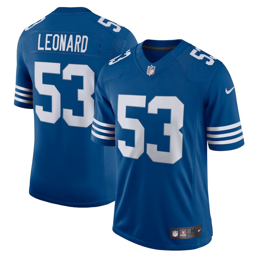 Men Indianapolis Colts 53 Darius Leonard Nike Royal Alternate Vapor Limited NFL Jersey